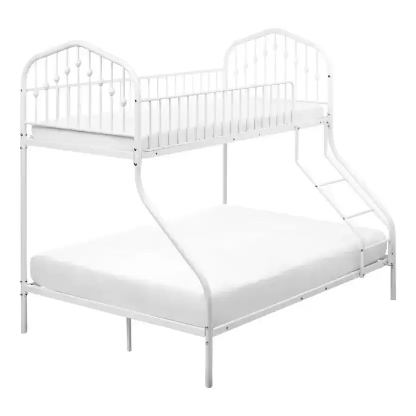 Twin‑Over‑Full Decorative Metal Bunk Bed | MBB‑36