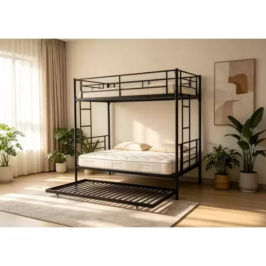 Metal Bunk Bed With Trundle | MBB‑38