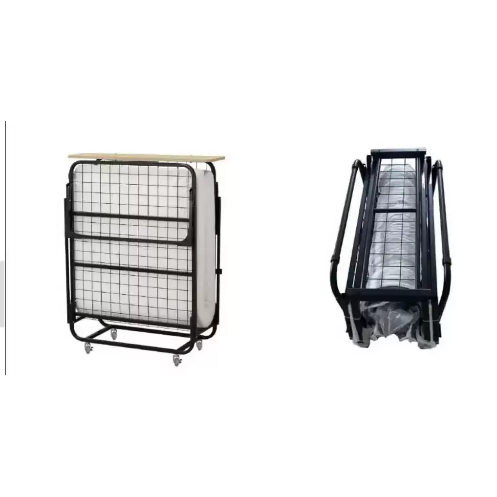 Portable Metal Folding Bed With Wheels | MFB‑629