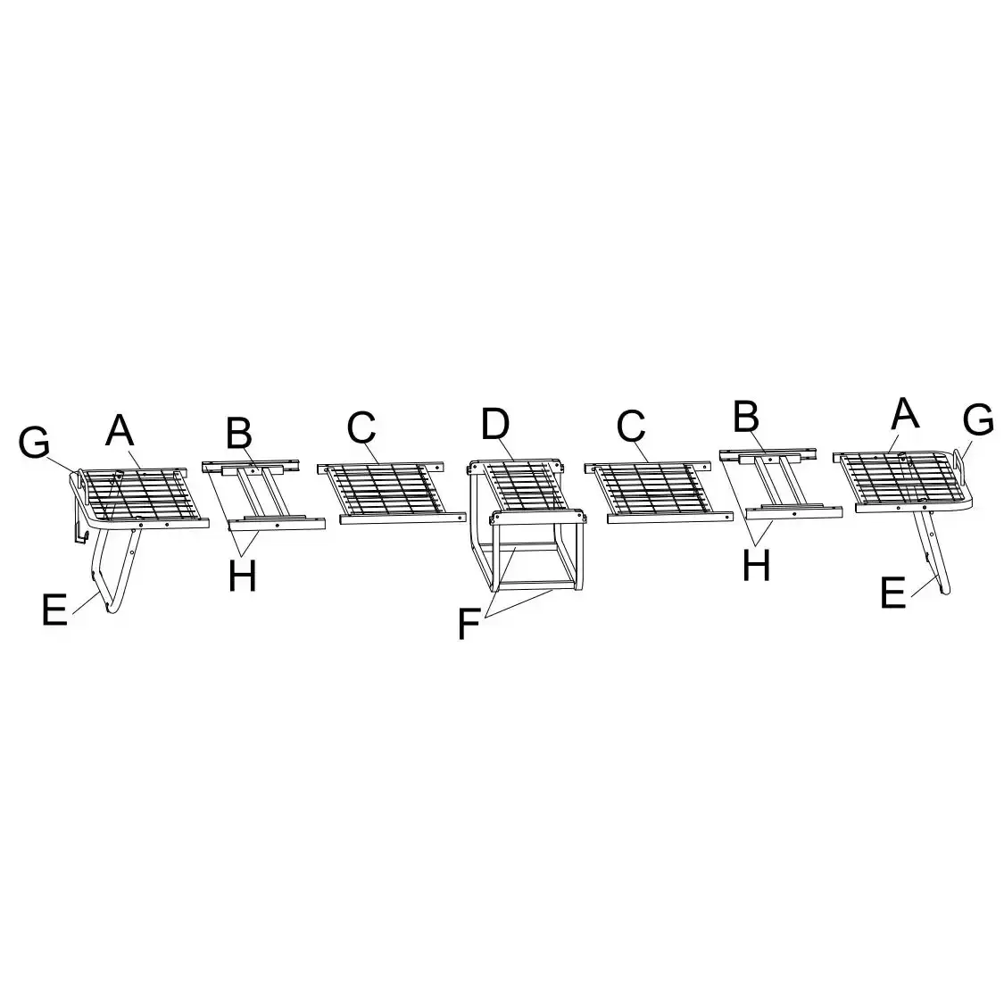 Portable Metal Folding Bed With Wheels | MFB‑629