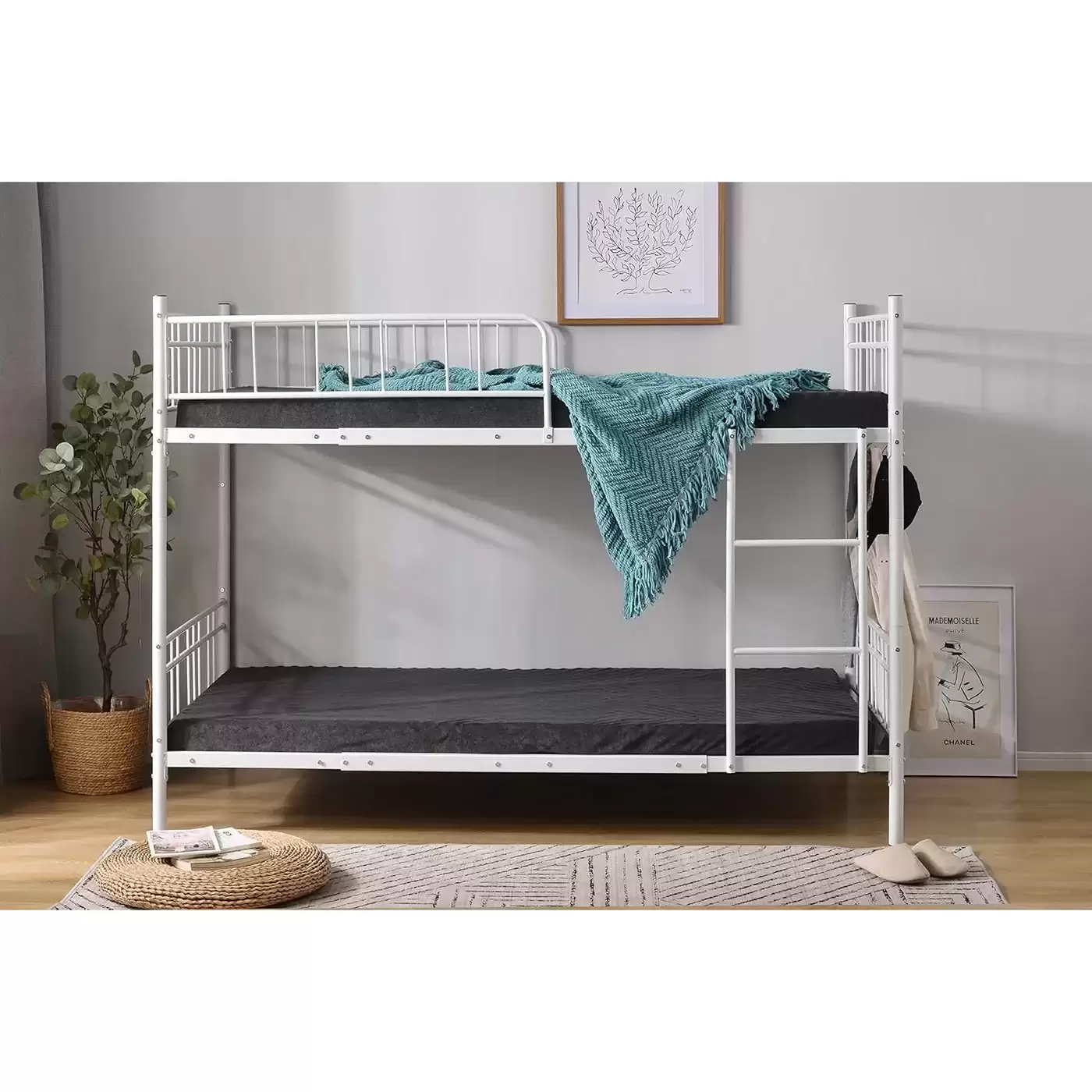 White Simple Steel Bunk Bed | MBB‑12‑1