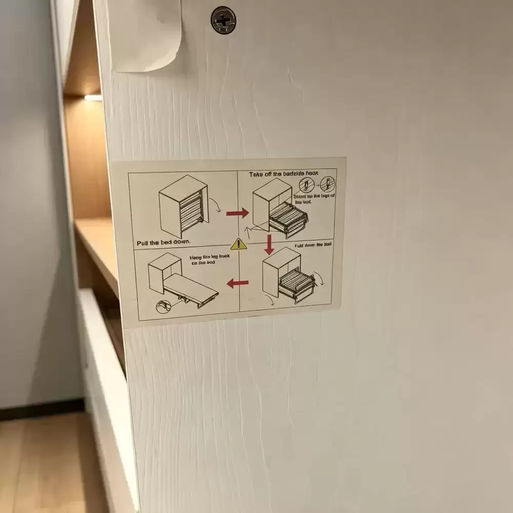 Murphy Bed with Storage Cabinet & Tri-fold Mattress | MFAB-2