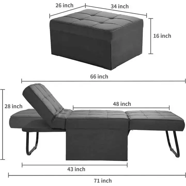 Multi‑Functional Sofa Style Folding Bed | MFB‑003