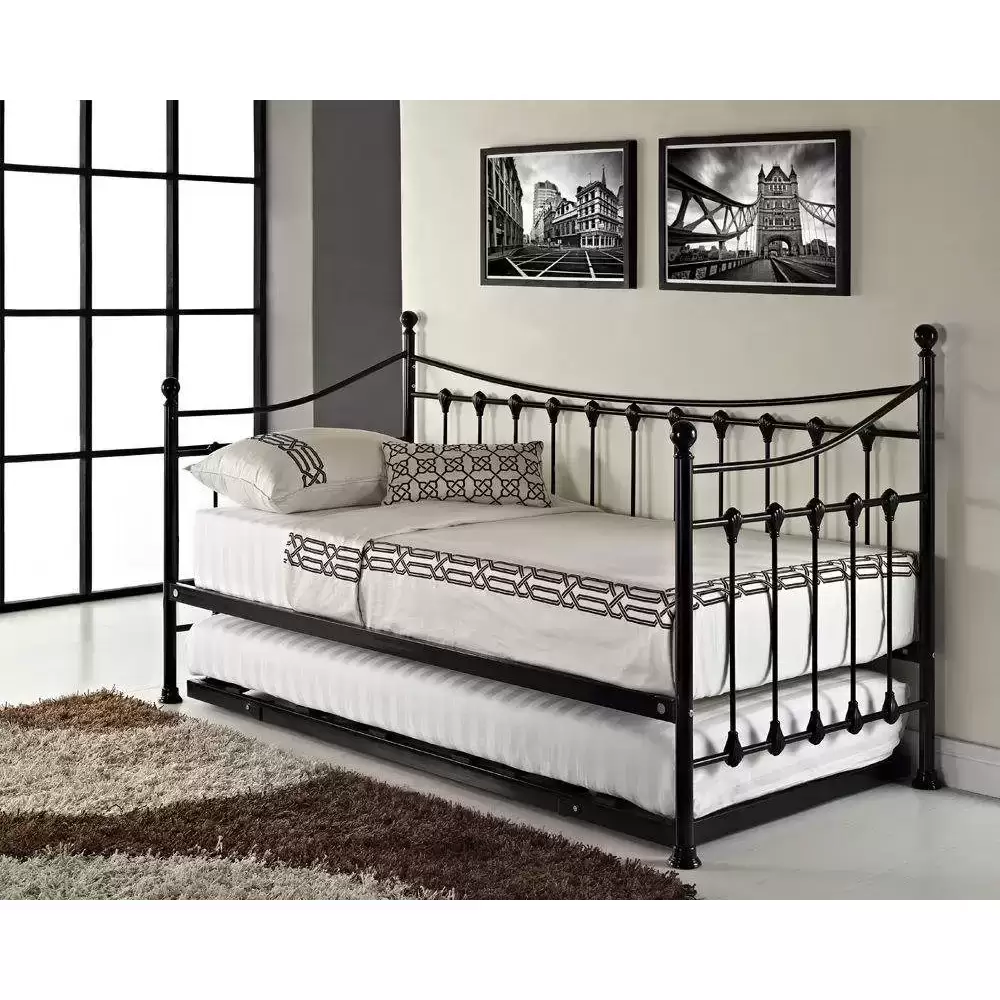 Metal Day Bed With Pull‑Out Trundle Bed | NSB‑18