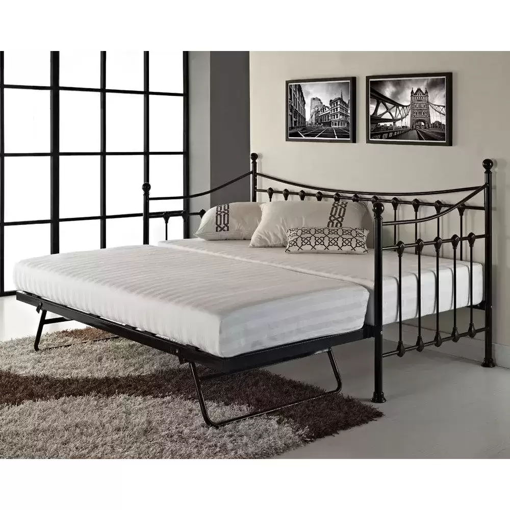 Metal Day Bed With Pull‑Out Trundle Bed | NSB‑18