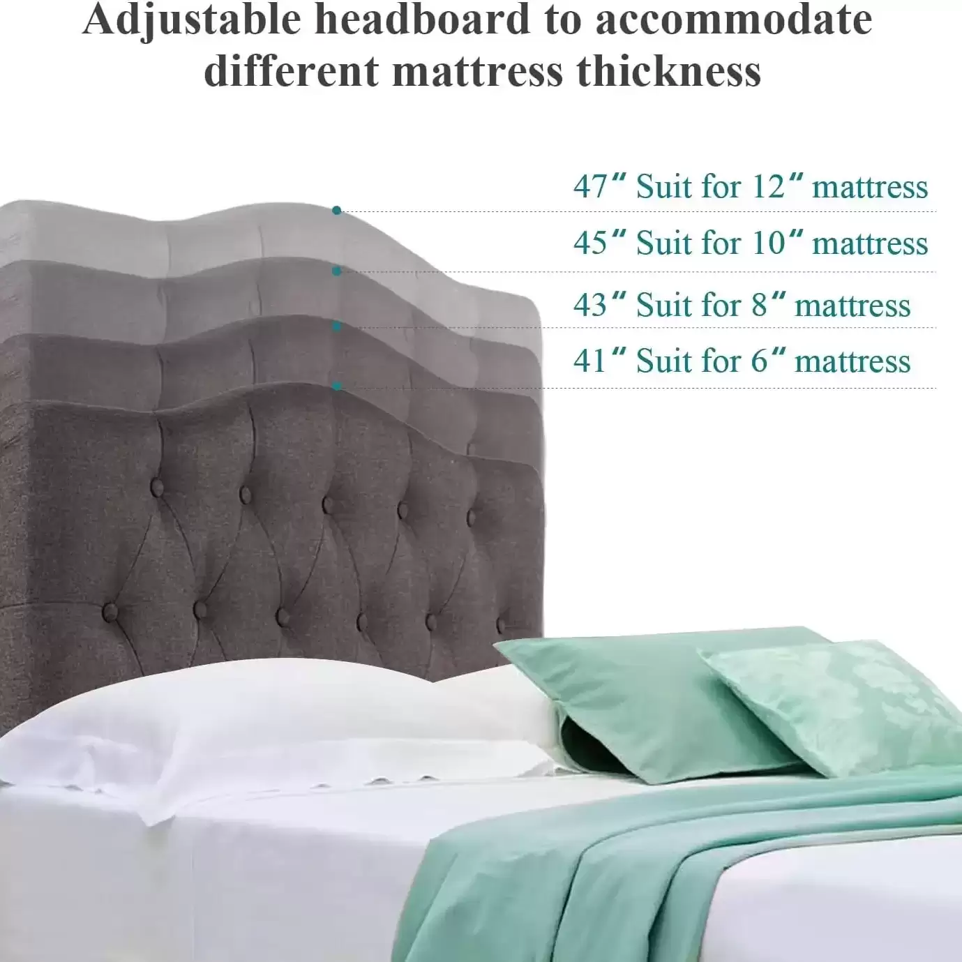 Curved Upholstered Single Bed | MSB‑613‑1