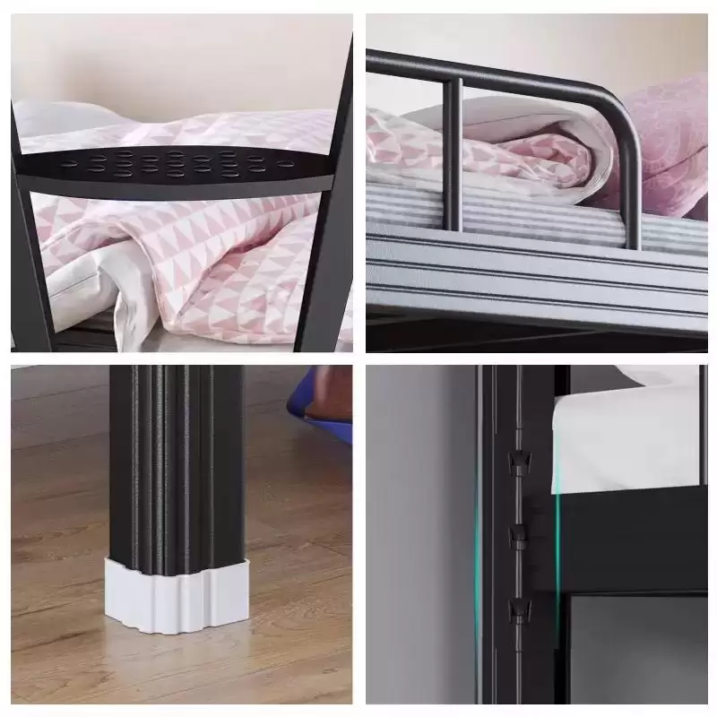 Heavy-Duty Metal Bunk Bed with Under-Bed Storage Lockers | Twin Over Twin | BS-03