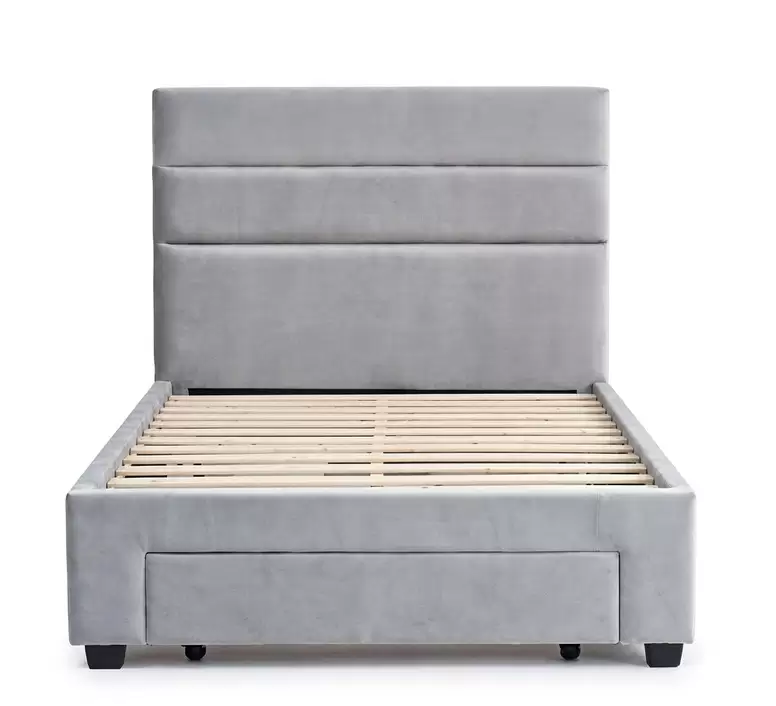 Channel Panel Upholstered Bed With Footboard Drawers | HM-LB-2605