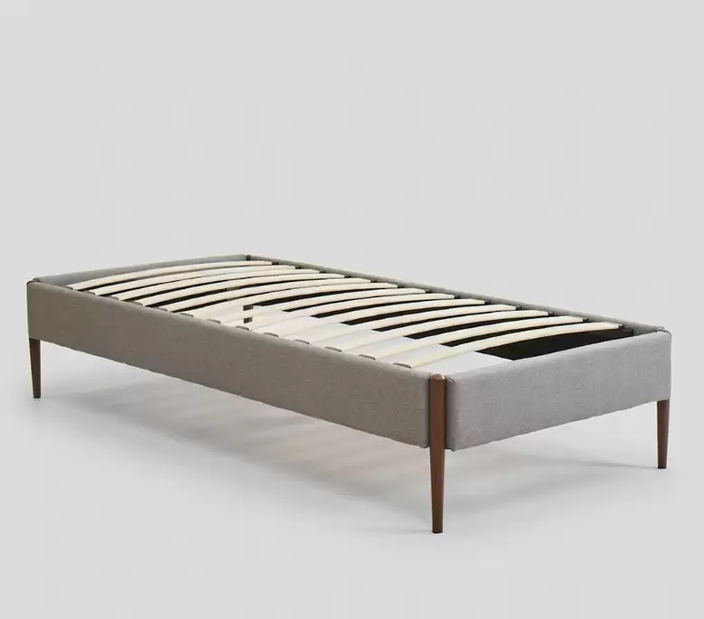 Tapered Wood Leg Upholstered Platform Bed | HM-LB-2609