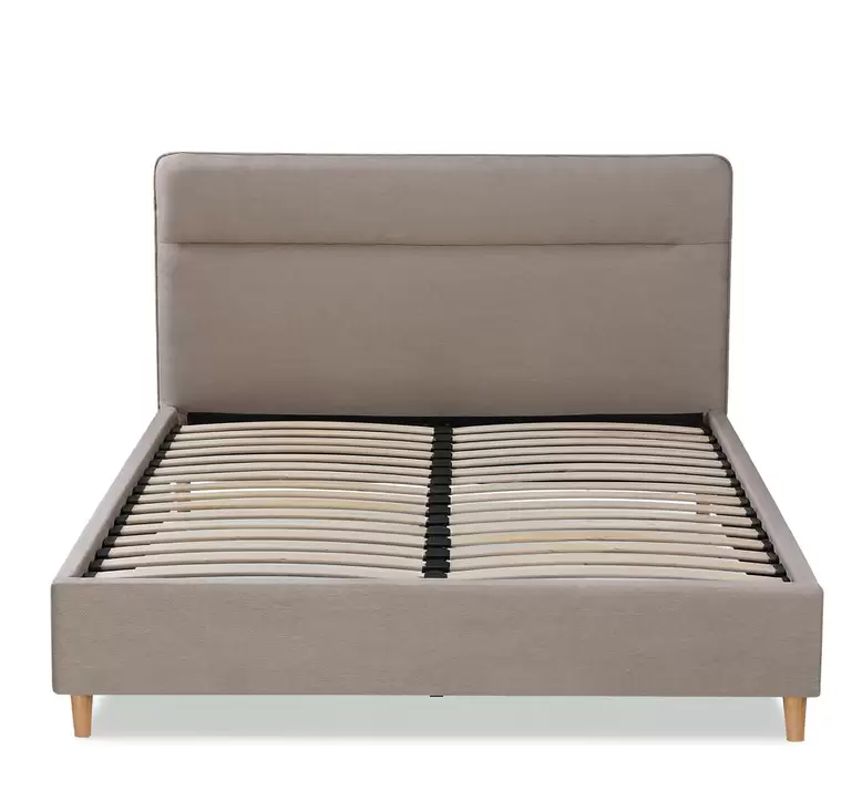 Low Profile Rounded Headboard Upholstered Bed | HM-LB-2613
