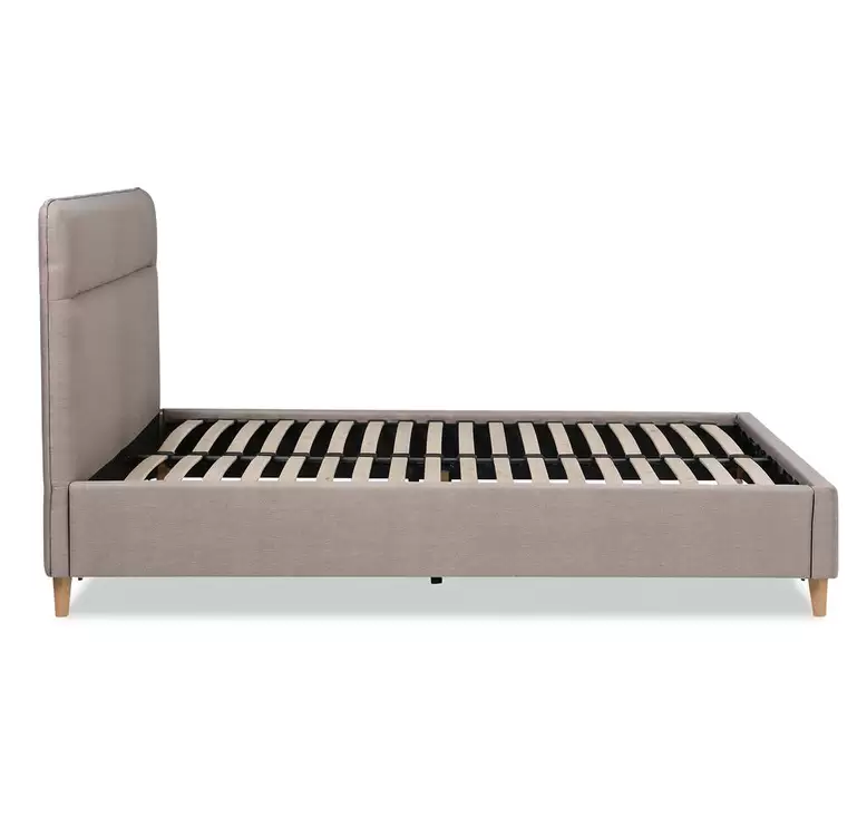 Low Profile Rounded Headboard Upholstered Bed | HM-LB-2613