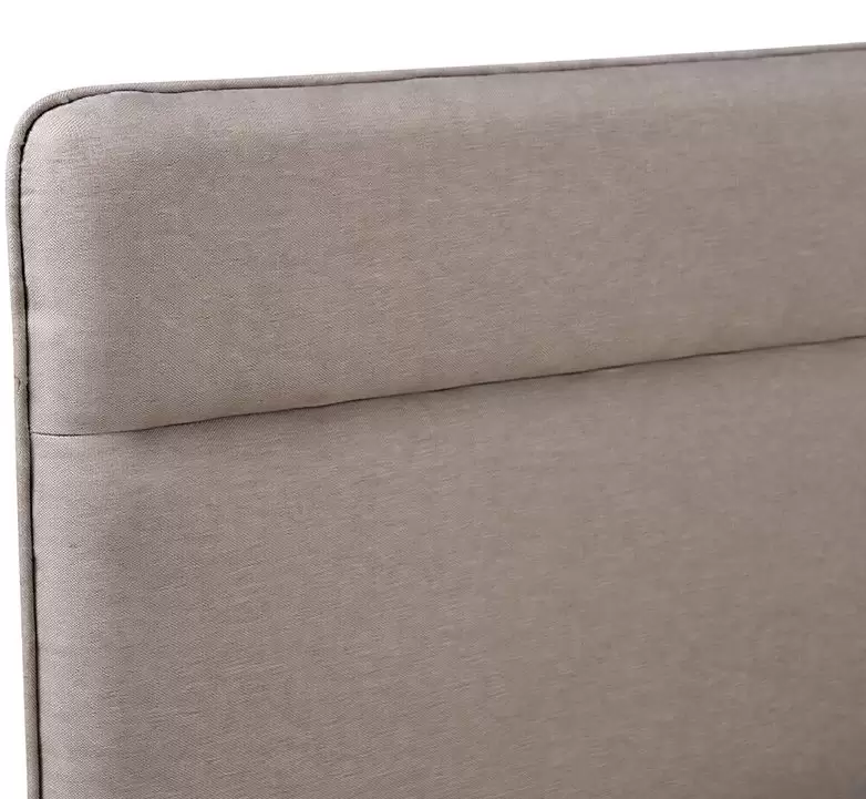 Rounded headboard corner and slat deck detail of HM-LB-2613 low profile bed